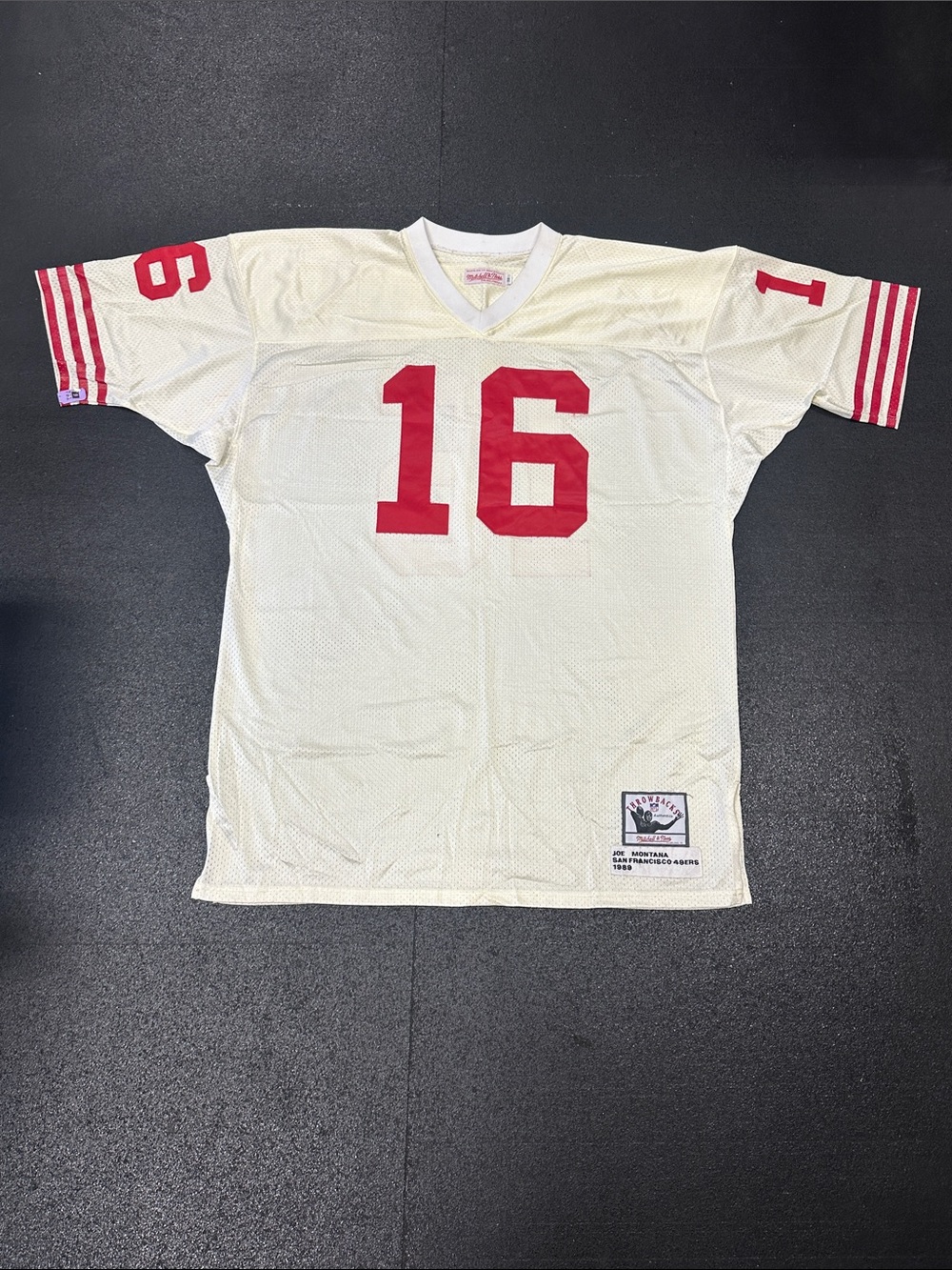 Mitchell & Ness Vintage “ MONTANA” Football Jersey with Red # 16